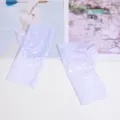 Summer lace fingerless gloves, breathable sun protection short gloves in light purple. - One Size / Rose 3