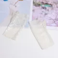 Summer short beige lace sun protection half finger gloves, breathable and soft cycling gloves. - One Size / Rose 4