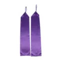 Long purple satin gloves for women 1920s vintage opera evening party dress accessory. - Purple