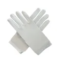 Gants extensibles blancs accessoire de costume gants de fete courts pour femmes - Blanc