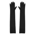 Gants longs noirs transparents pour femme, gants de soirée opéra élégants en tulles fins. - Style Respirant en Maille 53cm / Noir