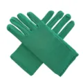 Grüne elastische Handschuhe für Party Auftritt, elastischer Stoff Kostüm Zubehör, elegant. - 20cm / Grün