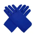 Vibrant blaue elastische Stoffhandschuhe für Partykostüme und Performance Zubehör. - 20cm / Blau