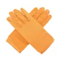 Orange elastische Handschuhe lang Party Festival Kostüm Zubehör glatter Stoff Milchseide weich - 20cm / Orange
