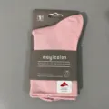 Comfortable solid pink mid-calf women casual socks made with stretch fabric for daily wear. - One Size / Pink
