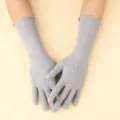 Gants de protection solaire longs pour femmes, gants de conduite en soie de lait respirants. - Taille unique / Gris