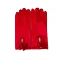Gants de soirée en satin rouge avec nœud pour femmes, accessoire élégant mariage et fête SKU - Taille unique / Rouge