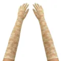 Long lace gloves for women 53cm elegant opera evening party wedding bridal accessories - Khaki