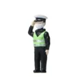 Miniatur Anti-Pandemie Figur Sicherheitsdienst Modell für Mikrolandschaft Gartendekoration. - Logistik-Polizist / Einzelpreis