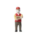 Miniature Anti-Epidemie-Freiwilliger-Figur, Kunstharz-Mikrolandschafts-Puppe für Dekoration. - Freiwilliger / Einzelpreis