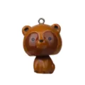 Schattige hars wasbeer beeldje DIY sleutelhanger hanger accessoire voor tas ambacht - Schuddende Wasbeer