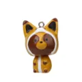 Schattige cartoon wasbeer vos hanger DIY hars sleutelhanger accessoire decoratie item - Wasbeer Verkleed als Vos