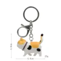 Leuke Schattige Kat Sleutelhanger Met Metalen Haak Tas Hanger Kawaii Dier Cadeau Top - Nr. 8 - Driekleurige kat (geel, zwart en wit) / Drie kleuren