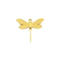 Goldener Edelstahl Libelle Anhänger für DIY handgemachte Halskette Schmuck Zubehör. - 15 Goldene Libelle