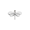 Titanstahl weißer Emaillierung Libelle Anhänger Charm DIY Schmuck Zubehör Variante. - 12 Silberne Libelle