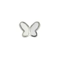 Edelstahl Schmetterling Anhänger weiße Muschel Charm DIY Halskette Schmuck Zubehör - 18 Silberner Schmetterling