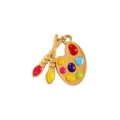 Goldfarbenes Metall Farbpalette Anhänger Charm für DIY Halskette Ohrring Schmuck Zubehör - 28 Reißbrett