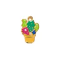 Gold Emaillierte Kaktus Pflanze Charms Strass Anhänger DIY Halskette Ohrring Zubehör - 34 Bunte Blumentopfpflanze