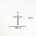 Edelstahl Kreuz Anhänger DIY Schmuckherstellung Charme minimalistisches Zubehör - Kleines Kreuz