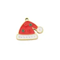 Santa hat metal enamel pendant DIY bracelet necklace handmade jewelry accessories - Christmas Hat Pendant
