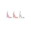 Titanstahl Stöckelschuh 3D Anhänger DIY Halskette Charm Mode Schmuck Zubehör Teile - Rosa High Heel Schuh / Gold