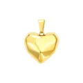 Goldener facettierter Herzanhänger Modeschmuck DIY Halskette Zubehör eleganter Anhänger - Gold Glattes 3D Herz