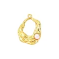 Gold unregelmäßiger Anhänger Charme mit Perle für DIY Halskette Schmuck Zubehör Hauptartikel - Unregelmäßige Textur Perle