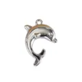 Stainless steel dolphin pendant for DIY jewelry making, necklace bracelet accessory, silver. - Jumping Small Dolphin (3)