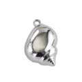 Pendentif coquillage en acier inoxydable argenté accessoire bijoux océan mer DIY - 29 Grandes conques lisses