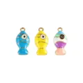 Kleine 3D Emaille Fisch Anhänger Charm für DIY handgemachte Schmuck Halskette Zubehör süß. - Fisch / Blau