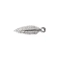 Silver feather pendant charm for DIY handmade bracelet necklace jewelry making accessories. - Leaf Pendant