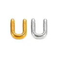 Goud zilver bubbel letter U hanger roestvrij staal DIY ketting telefoon ketting accessoire - Letter U