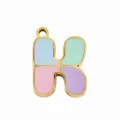 Diy alloy enamel letter k charm pendant colorful multi color jewelry making accessory - Letter K
