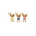 Emaillierte Champagnerglas Anhanger mit bunten Schleifen, DIY Schmuckketten Zubehor fur Basteln. - Schleifen-Weinglas (13) / Gelb