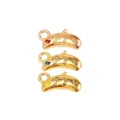 Goldener Titanstahl Delfin Anhänger DIY Halskette Schmuck Zubehör mit bunten Herzen Tropföl. - Englisches Oval (16) / Herz