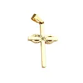 Goldener Kreuz-Anhänger aus Titanstahl mit Unendlichkeits-Design für DIY Halsketten Zubehör. - Unendlichkeitssymbol Strass Kreuz