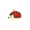 Cute hedgehog enamel metal pendant charm diy jewelry accessories for bracelet necklace crafting - 3 Apple Hedgehog