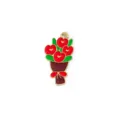 DIY metal enamel bouquet charm pendant red flower jewelry accessory for handmade crafting projects - 5 Bouquet