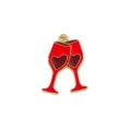 Red wine glasses metal enamel pendant DIY jewelry accessory charms for bracelet necklace making. - 7 Heart Wine Glass