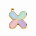 DIY Alloy Drip Oil Letter X Pendant Multi-Color Enamel Charm Bracelet Necklace Jewelry Accessory - Letter X