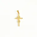 Goldenes Kreuz-Anhänger aus Titanstahl mit funkelnden Strasssteinen, DIY-Schmuckzubehör. - Unendlichkeit Strass Kreuz