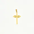 Goldfarbener Titanstahl Kreuz Unendlichkeits Anhänger DIY Schmuck Halskette Zubehör - Drei Strass Unendlichkeitskreuz