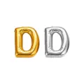 Gold and silver tone bubble letter D pendant titanium steel DIY necklace phone charm accessories - Letter D / Gold-D