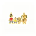 New Mother's Day family metal pendant DIY jewelry charm cute gold charm accessories. - Family of Four