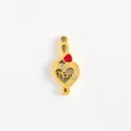 Mother's day love mama pendant diy jewelry accessory gold heart charm with rhinestones - Heart Waterdrop / Waterdrop MOM