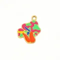 Colorful Enamel Cartoon Mushroom Alloy Pendant Charm For DIY Necklace Earrings Decor - Phantom Illusion Mushroom