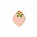 Stainless steel pink strawberry enamel pendant charm DIY jewelry accessory cute design - Pink Strawberry
