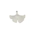 Silver Ginkgo Leaf Metal Pendant For DIY Jewelry Necklace Bracelet Charm Accessory - 8 Steel Color Single Hole Ginkgo Leaf