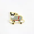 Titanium steel enamel cartoon animal pendant DIY charm necklace bracelet jewelry accessory - Skateboard Dog