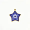 Stainless steel star enamel pendant charm for DIY handmade jewelry necklace making accessories - Layered Star